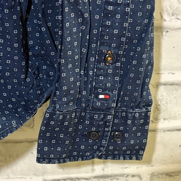 Tommy Hilfiger Navy/white Patterned Casual Shirt, size XL - Picture 4 of 8